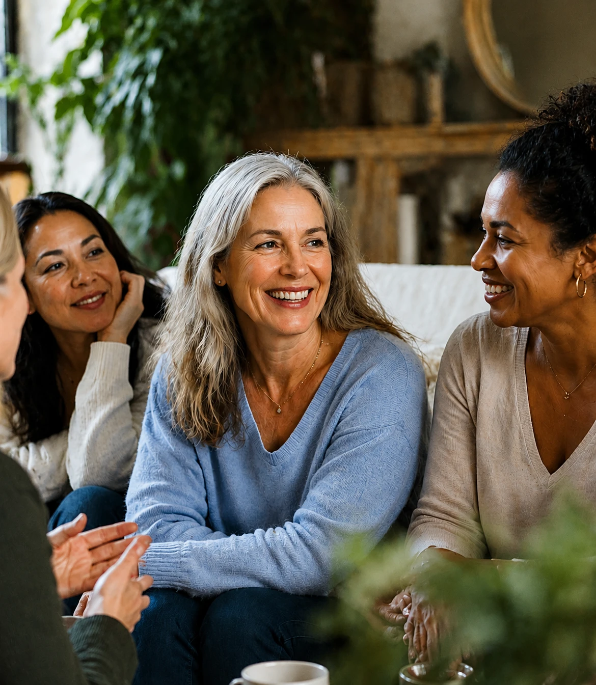 A group of women talking together